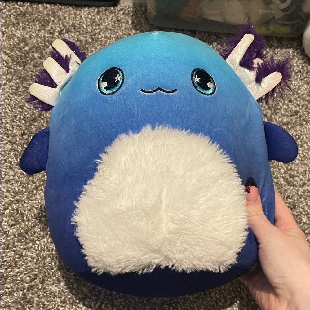 Squishmallows Blue and White Stuffed Animal